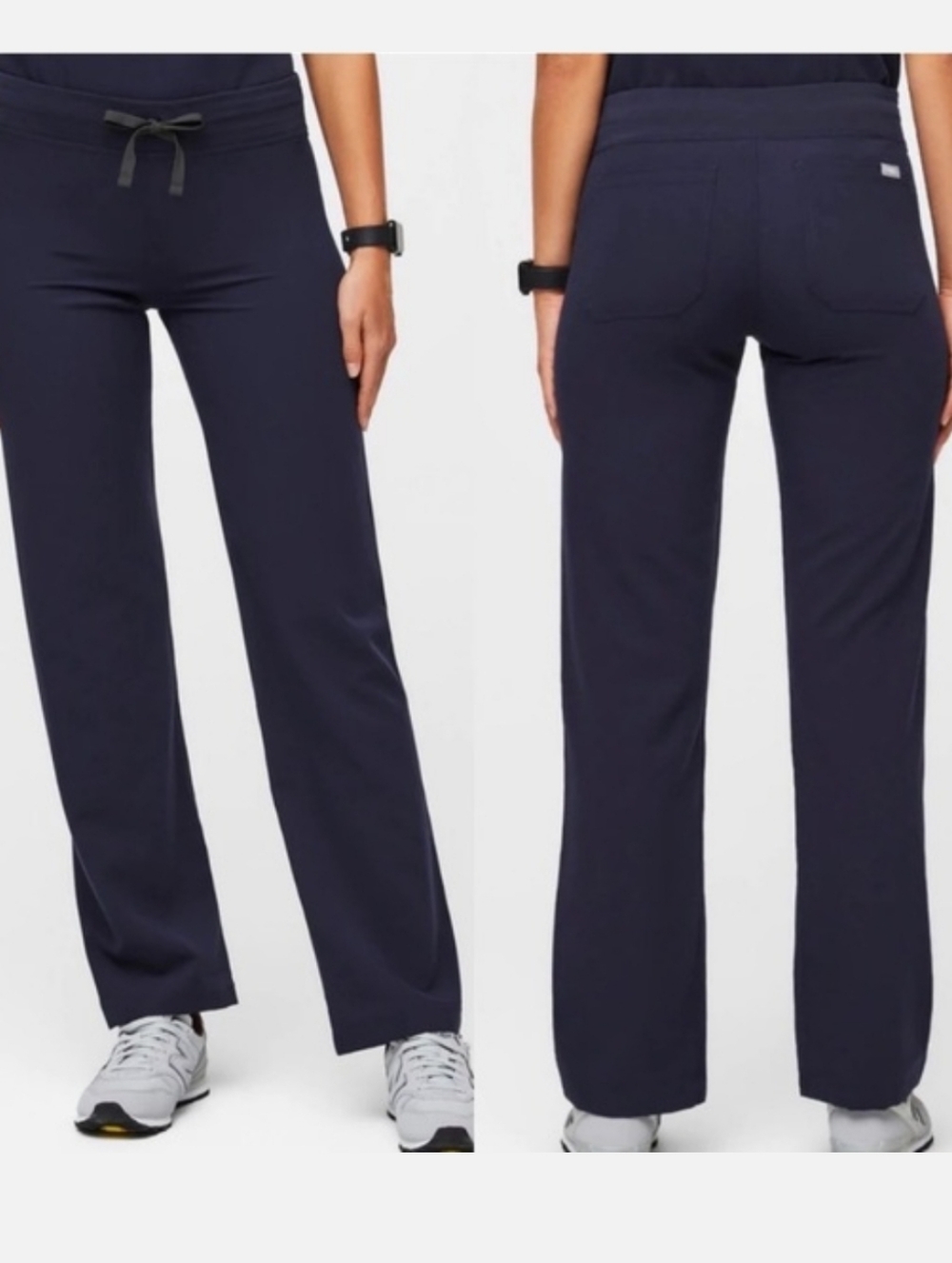 Figs Women's Navy Livingston Straight-Leg Scrub Pants